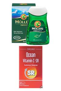 Möller's Möller's Omega 3 60 Kapsül Ve Ocean Vitamin C-sr 30 Tablet