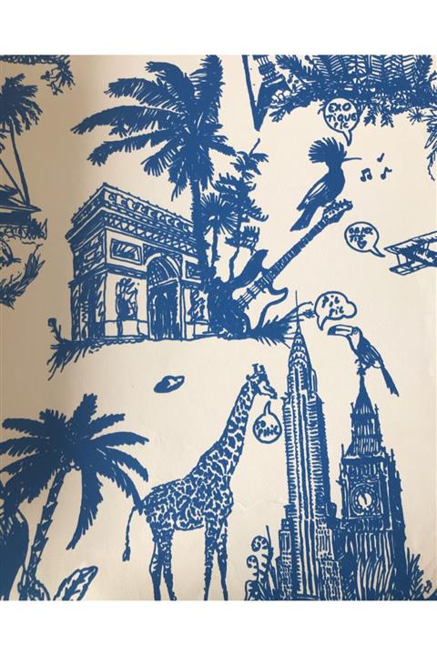 BAŞYAPI DİZAYN Tropikal Hayvanlı Ithal Duvar Kağıdı 12072401 (5m²)