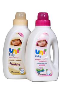 Uni Baby Sensitive Çamaşır Deterjanı 1500 ml ve Çamaşır Yumuşatıcısı 1500 ml