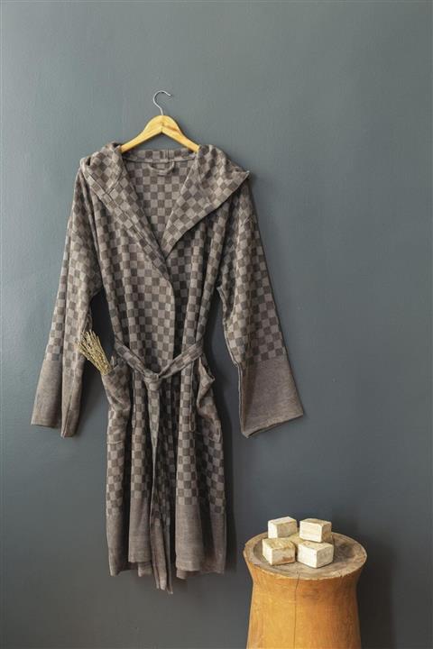 İssimo Home Monogram Füme Peştemal Bornoz %100 Pamuk Man M/l