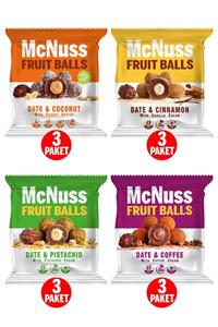 Mcnuss İçi Dolgulu Hurma Topları Tanışma Paketi 40 gr X 12 Paket