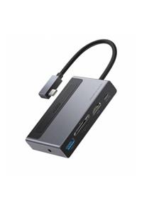 Baseus Polham Çok Fonksiyonlu Klipsli 6in1 Type-c Hub Usb3.0, Sd, Tf, Hdmı, Type-c, 3.5mm Çoğaltıcı