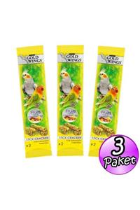 Gold Wings Goldwings 2'li Ballı Paraket Sultan-cennet Papağanı Krakeri 3paket