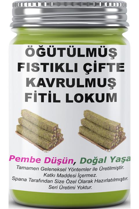 SPANA Öğütülmüş Fıstıklı Çifte Kavrulmuş Fitil Lokum Ev Yapımı Katkısız 330gr