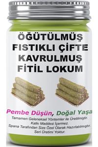 SPANA Öğütülmüş Fıstıklı Çifte Kavrulmuş Fitil Lokum Ev Yapımı Katkısız 330gr