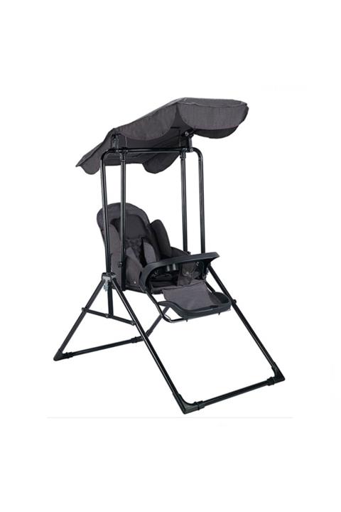 BabyHope Yılın Ilk Fırsatları - 804 Lüks Yatarlı Salıncak Kırçıllı Siyah - ™ Beyaz At®