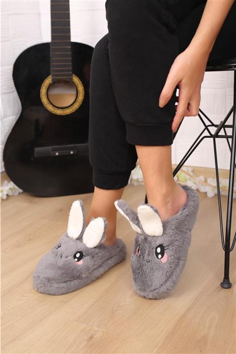 FKb Peluş Panduf Terlik Kadın Panduf Terlik Hayvanlı Panduf Tavşanlı Panduf