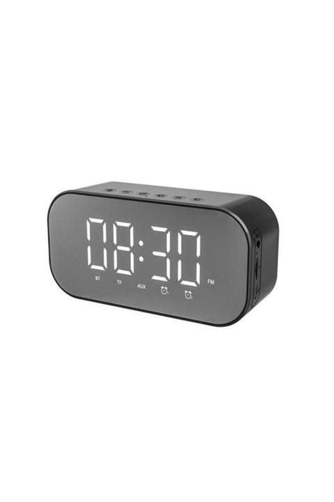 YAYUSI Bluetooth Hoparlör Fm Radyo Dijital Masa Saati Alarm Uyandırma