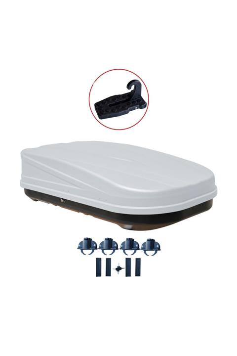 Refref Ferrous 370 Litre Kapasiteli Araç Üstü Tabut Port Bagaj Beyaz