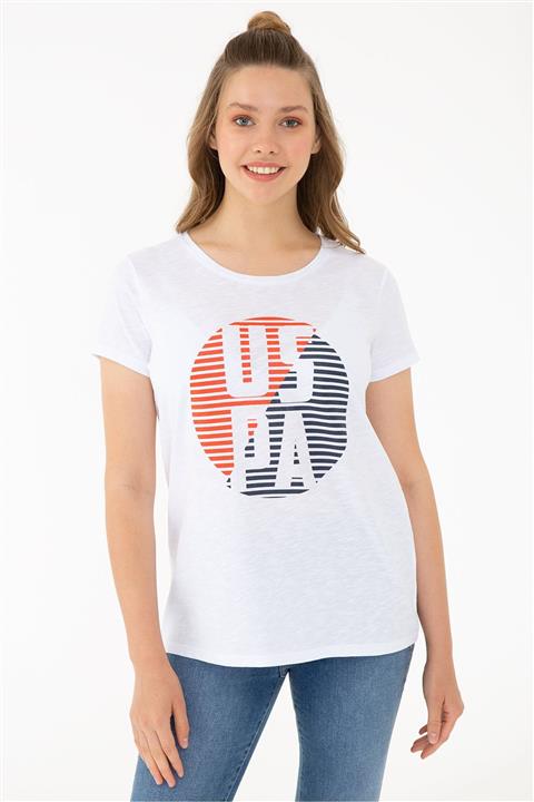 U.S. Polo Assn. Beyaz Kadın T-Shirt