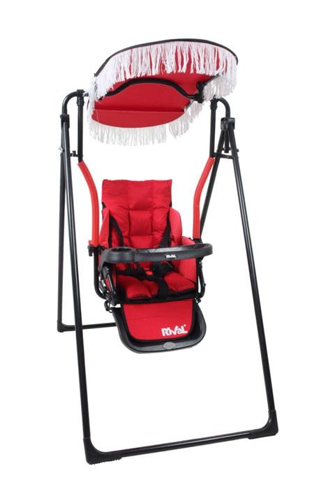 Rival Kırmızı Mama Tepsili Gondol Tam Yatarlı Bebek Salıncak