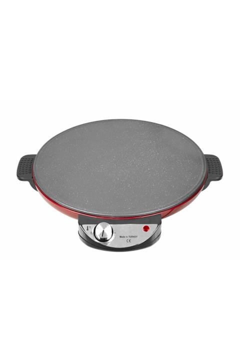 SARBUNU Katmercim Elektrikli Katmer, Gözleme, Ekmek, Yufka Sacı 40 Cm Kırmızı