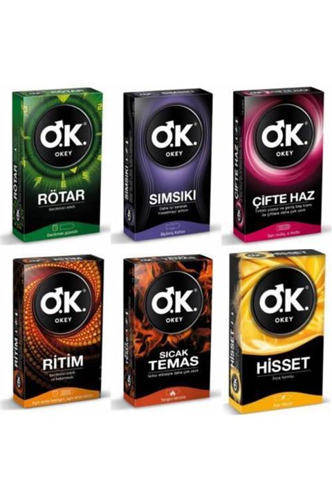 O.K. Okey Prezervatif 6'lı Set