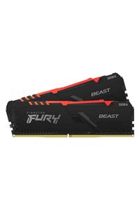 Kingston Fury Beast Rgb Kf432c16bbak2/16 16gb (2x8gb) Ddr4 3200mhz Cl16 Siyah Gaming Ram (bellek)