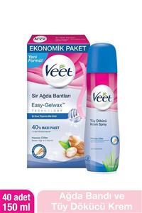 Veet 40’lı Hassas Sir Ağda Bantları + 150 Ml Hassas Tüy Dökücü Sprey Avantaj Paketi