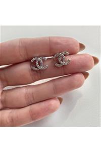 Okkostore Kadın Silver Rengi Cc Küpe Çifti