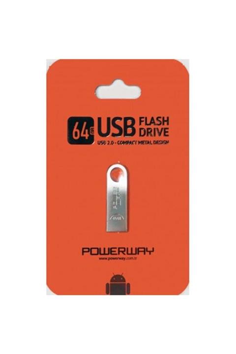 POWERWAY 64 Gb Metal Usb Bellek