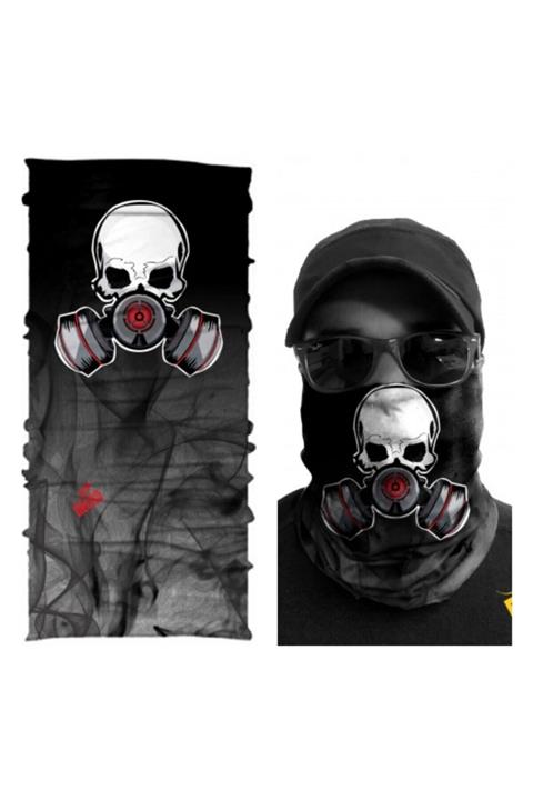 NECKO Kuru Kafa Gaz Maskesi Temalı Buff Bandana Boyunluk