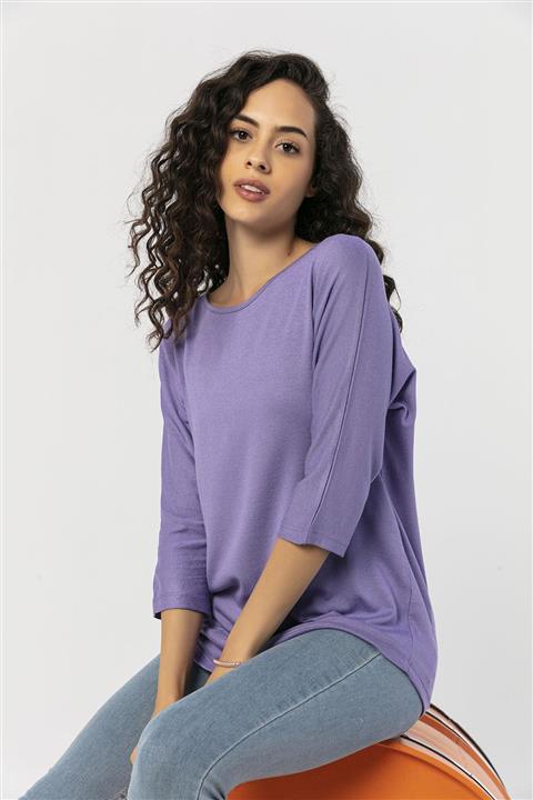 ŞİMAL Bisiklet Yaka Dirsek Kol Salaş Bluz