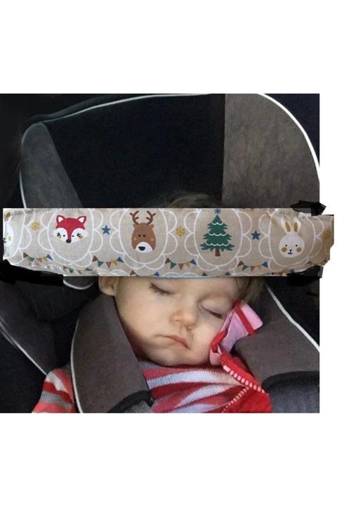 Digoo Bej %100 Pamuk Araç Koltuğu Baş Desteği Sabitleme