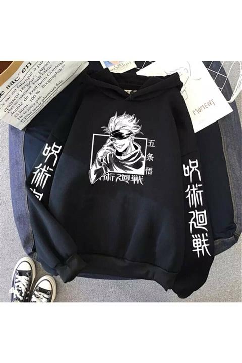 iyi moda Anime Jujutsu Kaisen Kapüşonlu Sweatshirt