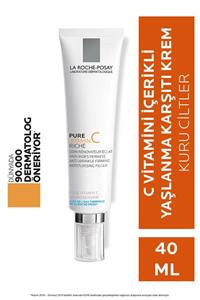 La Roche Posay Saf C Vitaminli Yaşlanma Karşıtı Krem Kuru Ciltler için Işıltı Veren Bakım 40 ml 3337872413711