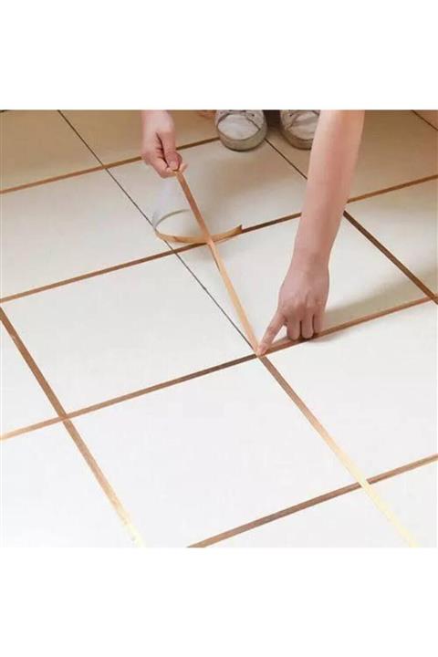 UMSO Çok Amaçlı Dekoratif Süsleme Bandı Duvar Kapı Pencere Fayans Banyo 50 Metre Altın Renk