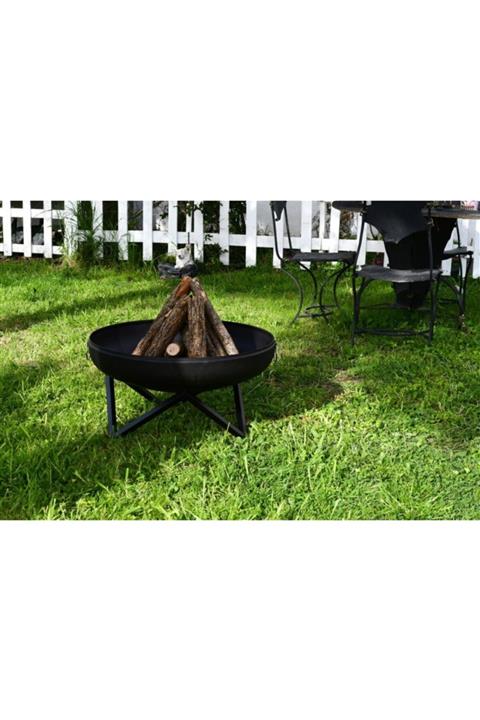 FERBA Black Fuego 75 Cm Bahçe Şöminesi Ateş Çukuru