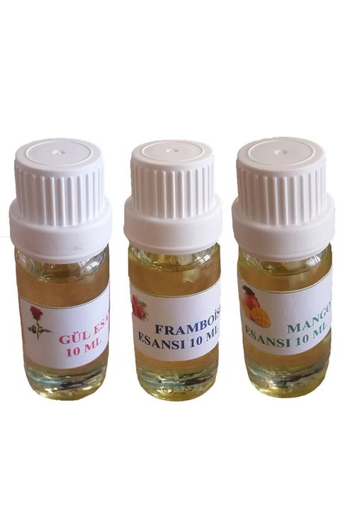 ARCAN Konsantre Esans Seti 3 Lü Set - Mum Sabun Kokulutaş Kokusu Gül Framboise Ve Mango Esansı 3x10 Ml