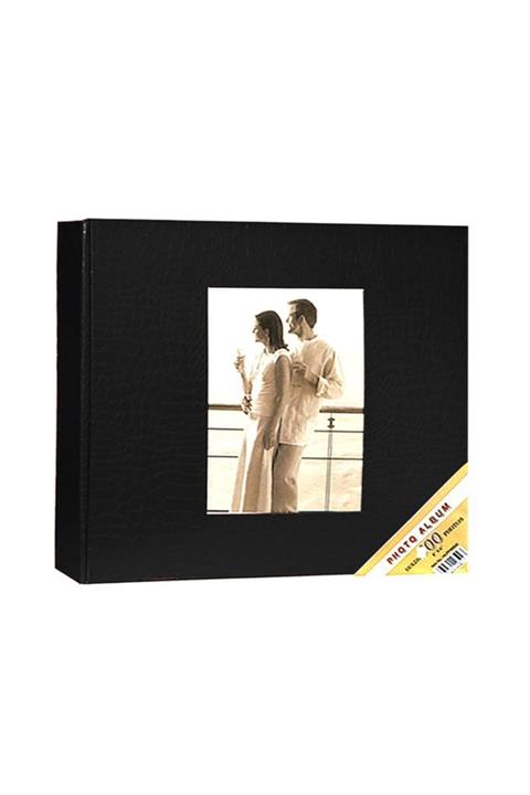 SARA Siyah 10x15cm 600'lük Deri Pencereli Fotoğraf Albümü