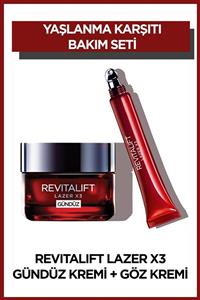 L'Oreal Paris Revitalift Lazer X3 Yaşlanma Karşıtı Göz Kremi 15 ml + Gündüz Kremi 50 ml