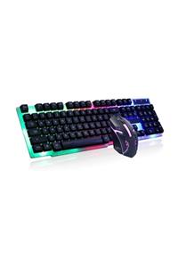 DÜVENCİ TİCARET Led Aydınlatmalı Mouse Seti Oyuncu Gamer Set