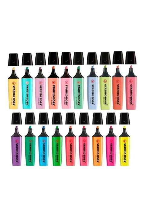 Stabilo Boss 15 + 4 ( Yeni Pastel Renk ) Renk Özel Seri Işaretleme Kalemi