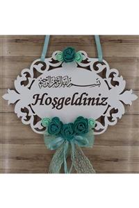 Aker Hediyelik Besmele Hoşgeldiniz Ahşap Kapı Süsü