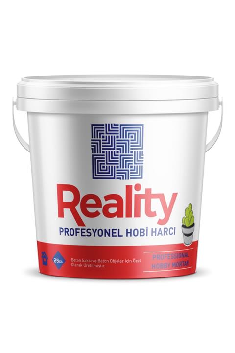 Reality Hobi Harcı Hızlı Donan Gri Beton Saksı Harcı (25 KG.)