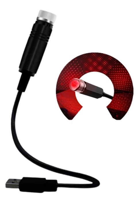 Buffer Kırmızı Ayak Altı Tavan Led Araç Içi Aydınlatma Oto Araba Iç Disko Ayarlanır Usb Lamba Işık