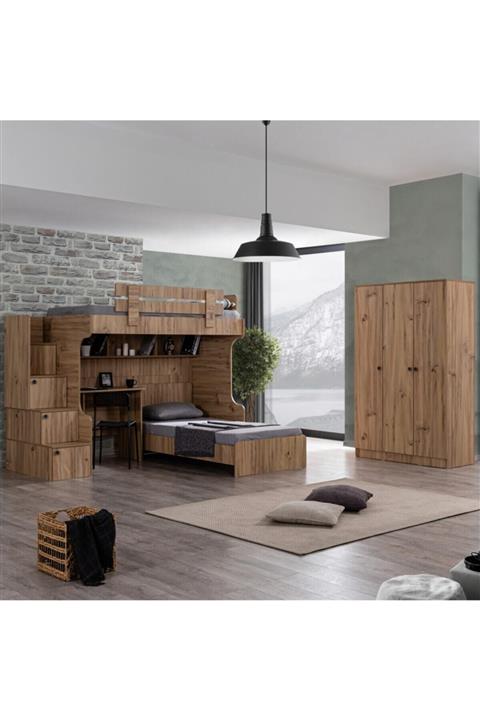 Setay Ranza Viva Ranza Karyola Çalışma Masası ve 3 Kapaklı Dolap