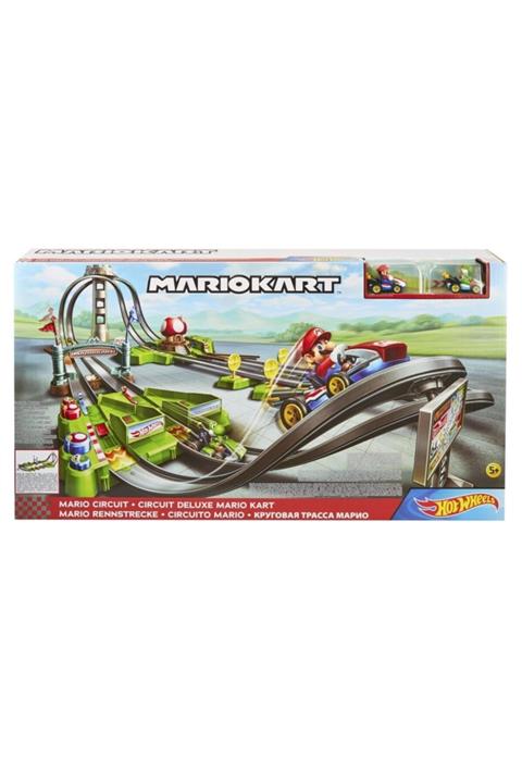 HOT WHEELS Mario Kart Motorlu Çılgın Dönüş Parkur Yarış Set Gcp27
