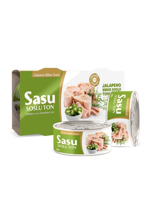 SASU SOSLUTON Biberli Ton Balığı 6x160g Bütün Dilim