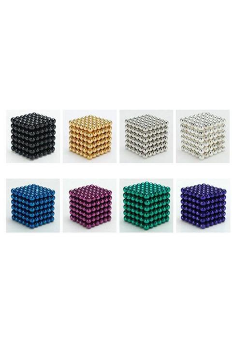 3D Magic Neocube 5mm 216 Parça Neodyum Mıknatıs Hobi Seti, 3d Manyetik Puzzle Karışık Renk Asorti