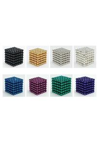 3D Magic Neocube 5mm 216 Parça Neodyum Mıknatıs Hobi Seti, 3d Manyetik Puzzle Karışık Renk Asorti