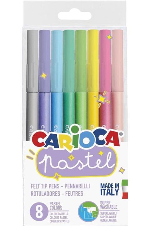 CARIOCA Pastel Yıkanabilir 8'li Keçeli Kalem