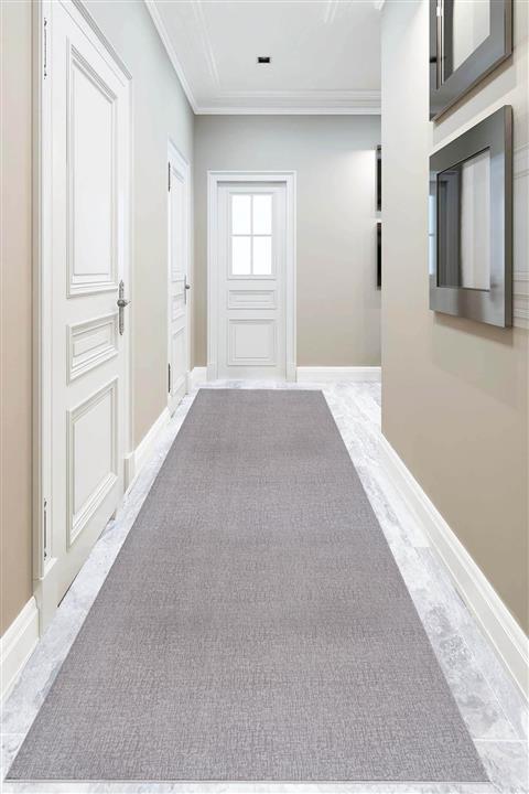 ALgorand Home Modern Yıkanabilir Kaymaz Taban Kesme Rulo Yolluk Gri