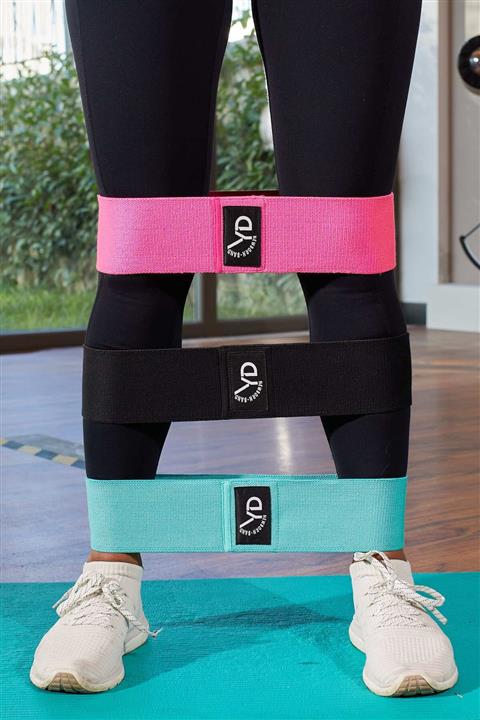 YDFit Newborn Loop Band Direnç Lastiği Egzersiz Bandı 3lü Set Turkuaz3-7kg Pembe 11-15kg Siyah 24-30 kg)