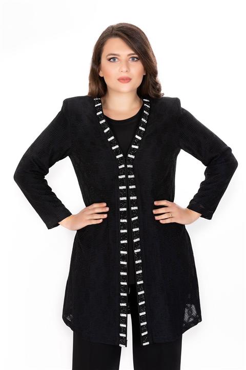 OLEA XXL Büyük Beden Abiye Takım 1843 Siyah