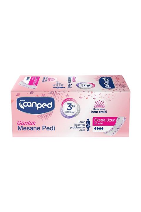 Canped İç Adet 20'li Tekli Paket Günlük Mesane Pedi Ekstra Uzun