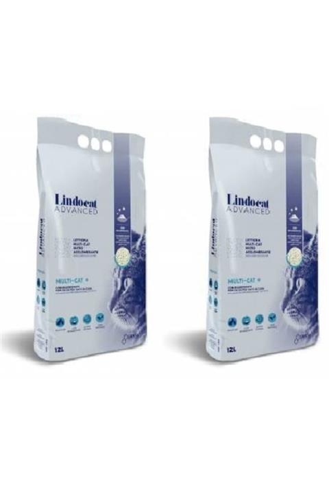 Lindo Cat Lindocat Advanced Sodium Bikarbonatlı Bentonit Kedi Kumu 12 Lt * 2 Adet