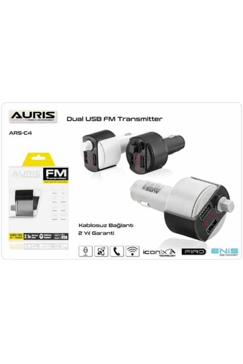 Auris Fm Transmitter Bluetooth/sd Kart/usb (Kaliteli) Siyah