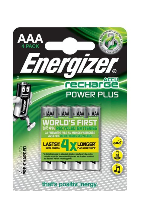 Energizer Power Plus Hr03 Şarj Edilebilir Aaa Pil Şarj Edilebilir Nimh 700 Mah 1.2 V Bp4 Ese3a47 (4 Lü)