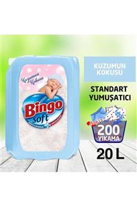 Bingo Soft Çamaşır Yumuşatıcısı Kuzumun Kokusu 5 L Ekonomi Paketi 4'lü